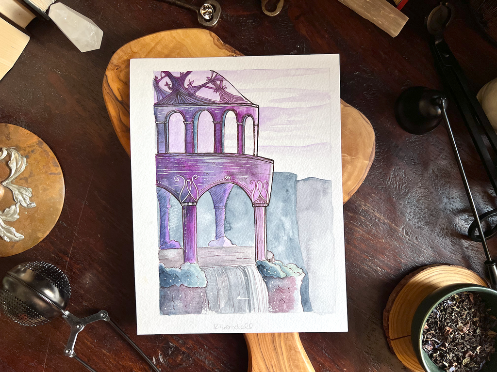 Rivendell (Original Watercolor Painting) – Riddle's Tea Shoppe