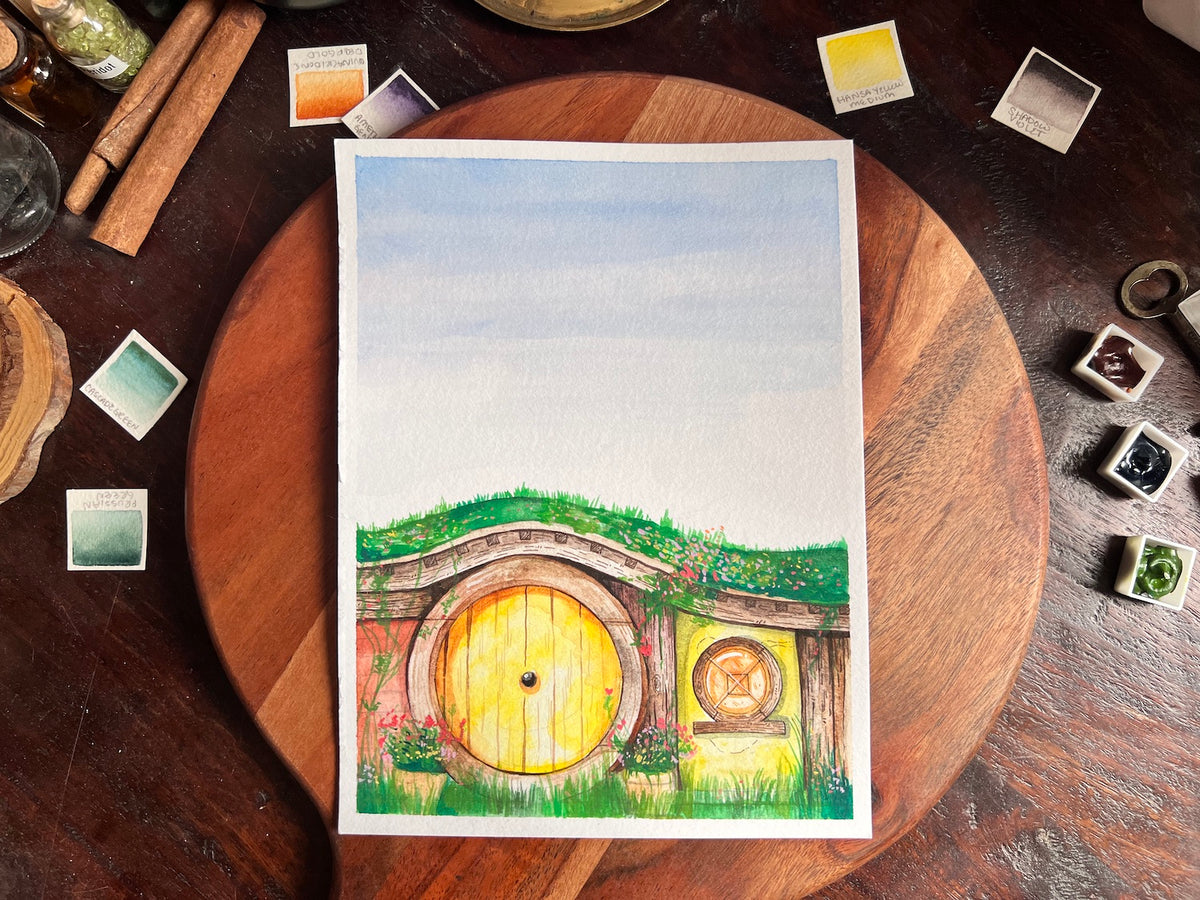Sam's Home (Original Watercolor Painting) – Riddle's Tea Shoppe