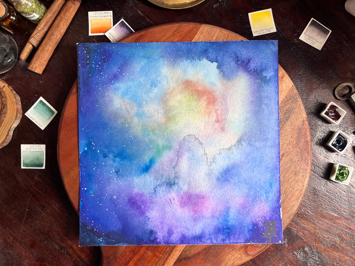 Brilliant Space (Original Watercolor Painting) – Riddle's Tea Shoppe